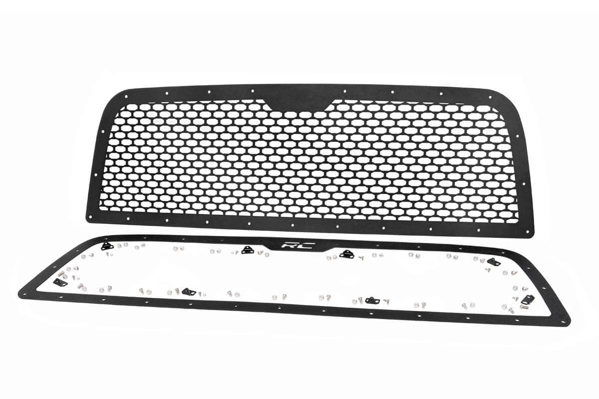 Ram 3500 Mesh Grille - Rough Country - Corrosion Resistant Black Powdercoat - Black - '13-'18